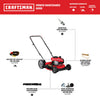 CRAFTSMAN M100 21-in Gas Push lawn mower with 140-cc Briggs and Stratton Engine