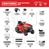 CRAFTSMAN T110 42-in 17.5 -HP Single cylinder Gas Lawn tractor