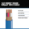 Southwire 250-ft 14 / 3 / Romex SIMpull Solid Indoor CU NM-B W/G Individual pack ( By-the-roll )