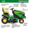 John Deere S130 42-in 22 -HP V-twin Gas Lawn tractor